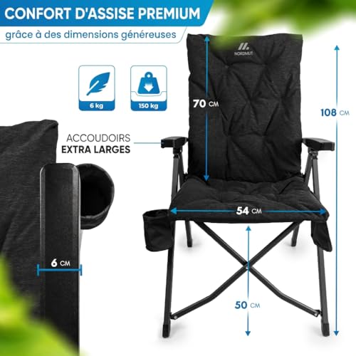 Chaise de camping pliante pour vos weekends outdoor et jardin