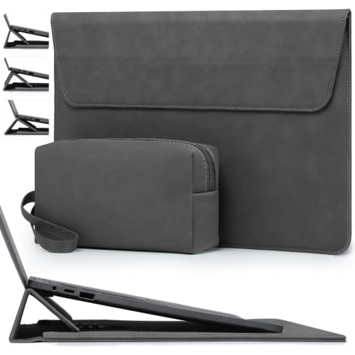 Funda MacBook Air 15 M5 M4 en gris espacial con soporte integrado de alta resistencia