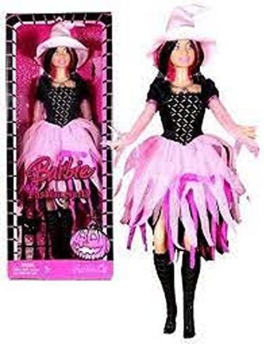 Barbie 2008 Halloween 12 Inch Doll - M3523 - Barbie Fashion Spell With Witch Costume And Hairbrush