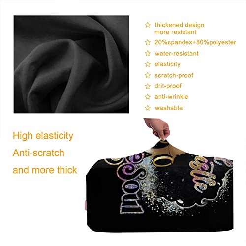 Image of Travel Suitcase Protector African American Girl Elastic Protective Washable Luggage Cover With Concealed Zipper Suitable For 18-32 Inch, Color-4-5, L (for 25--28 inch luggage)