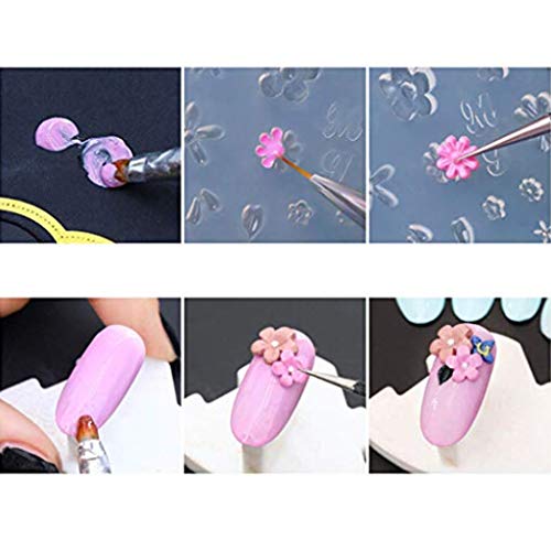 Molde Acrílico para Uñas, 10 Piezas DIY Silicona miniatura 4