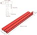 JCFANTS Aluminum Table Saw Precision Miter Gauge Works w/Table Saws, Band Saw and Router Table, Includes Multi T–Track Fence w/Scale, T-track Flip Stop(Red)