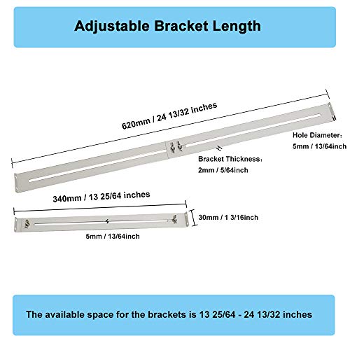 FRMSAET Drawer Repair Kit - Used to Reinforce and Repair Wooden/MDF/Chipboard Drawers Cabinet Reinforcement Heavy Duty Steel Hardware Furniture Accessories Brackets - Includes Screws (4 Pack) - Thumbnail 3