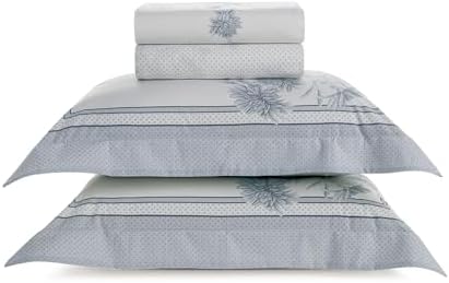 Jogo de Lençol Casal Karsten Percal 200 fios 100% Algodão Estampa...