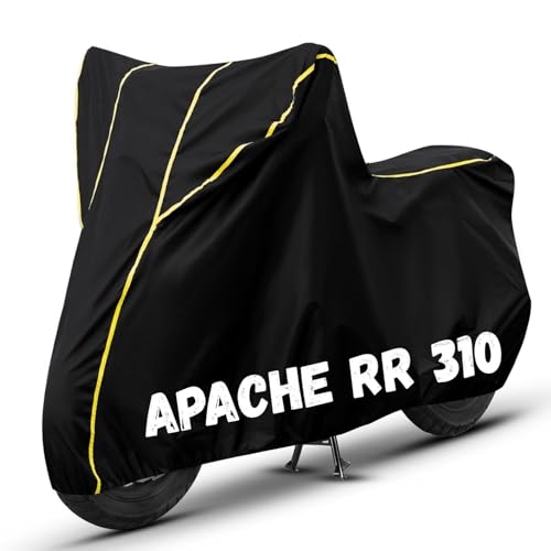 Image of Bike Cover for Apache RR 310 100% Waterproof, Dustproof & Scratch Resistant| Fully Bottom Elastic UV Resistant Heavy Duty Body Cover | All Weather Outdoor Use