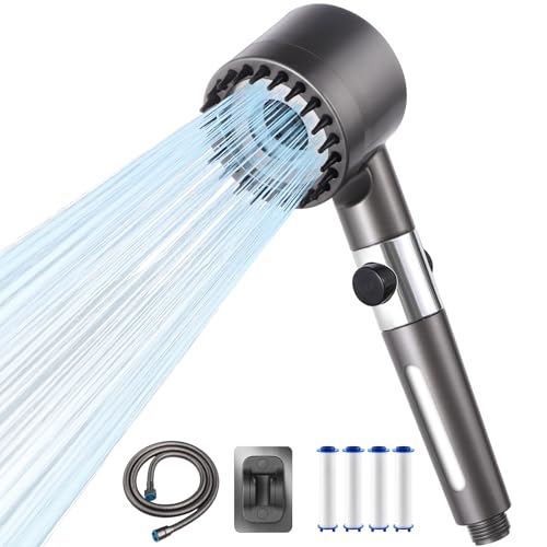 LENDOO Doccino per Doccia,Soffione Doccia Alta Pressione con tubo 1.5M