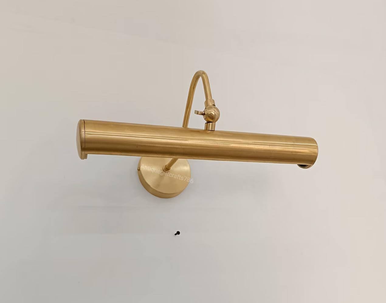 Adjustable Brass Picture Light - Modern Wall-Mounted Art Light Fixture - brass Gallery Light for Paintings, Artwork, Mirrors Display Walls - Hardwired Picture Light Lamp (Raw Brass, 10 Inches)