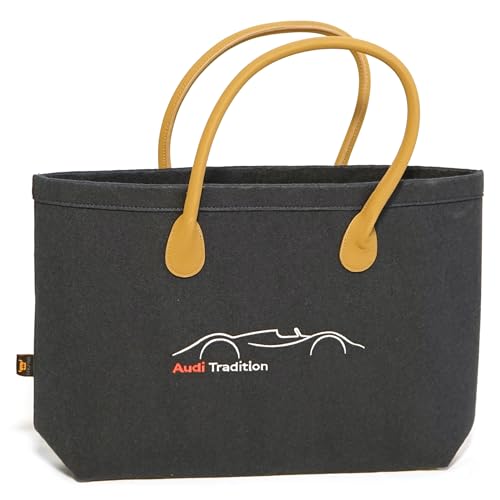 Audi A8-8607 Tasche Shopper Tradition Logo Silhouette Tragetasche Umhängetasche, blau