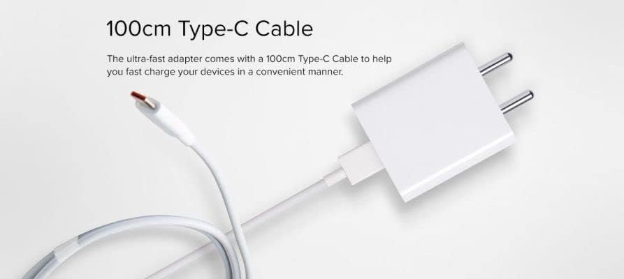 Image of Original Fast Wall Travelling 33 W with USB to C Type Cable Compatible with Xiaomi Redmi 10S /10T Pro /Note 9 /9 Power / 9 Prime /Note 10 / Poco M2 Replacement Warranty
