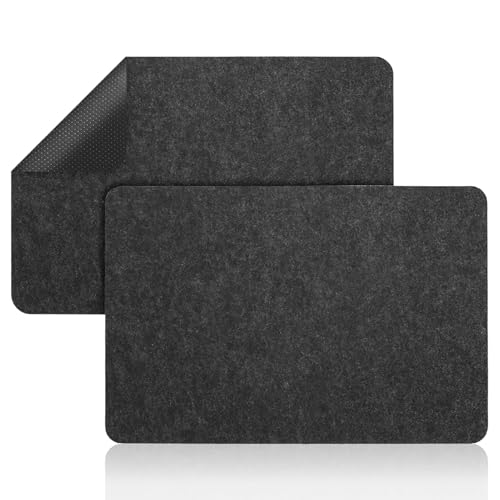 2 Stück Feuerfeste Unterlage für Küchengeräte, Hitzeschutzmatte 30x45 cm, Brandschutzdecke, Rutschfest, Ideal für Kaffeemaschinen, Mikrowellen, Toaster, Luftfritteusen – Schwarz