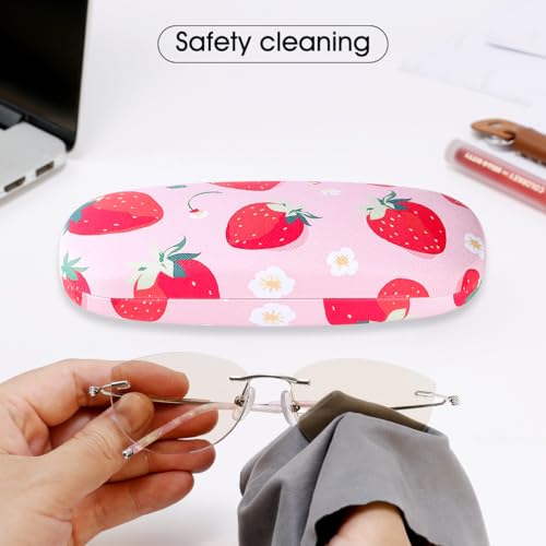 Image of PERFECTSIGHT Hard Shell Eyeglasses Case, PU Leather Protective Glasses Case, Cute Eyeglass Case for Women Men Girls