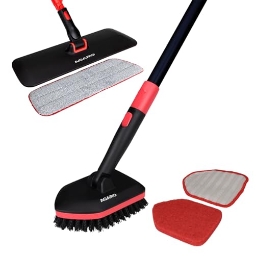 See full amazon price history chart for AGARO Elite Cleaning Mop & Brush Set, Bathroom Cleaning Brush, Long Handle, Hard Brush, Microfiber Pad & Scrubber, for Tiles, Kitchen, Toilet, Window Glass, Detachable Head, Black & Red AGARO Elite Cleaning Mop & Brush Set, Bathroom Cleaning Brush, Long Handle, Hard Brush, Microfiber Pad & Scrubber, for Tiles, Kitchen, Toilet, Window Glass, Detachable Head, Black & Red (B0CNLSZMVK) Amazon Price History, Amazon Price Tracker