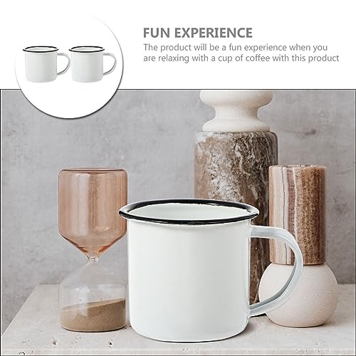 Vasos de estaño retro retro para camping juego de 6 tazas de té 7