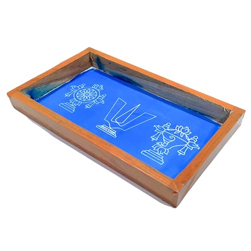 Best Navratri Home Decoration Items (2026) 59 Anciently Shankh Chakra Namah Rangoli Stencil Wooden, Rangoli Sac...