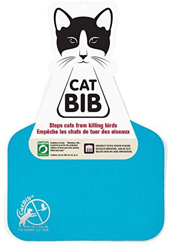CatBib Bird Saving Cat Collar, Prevent Cats from Catching & Killing Birds, Anti Hunting Colorful Bib to Save Birds & Other Wildlife (Large, Turquoise)