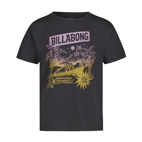 Image of Billabong Girls' Premium Short Sleeve Logo Graphic Tee, Crew Neck T-Shirt, Soft & Comfortable