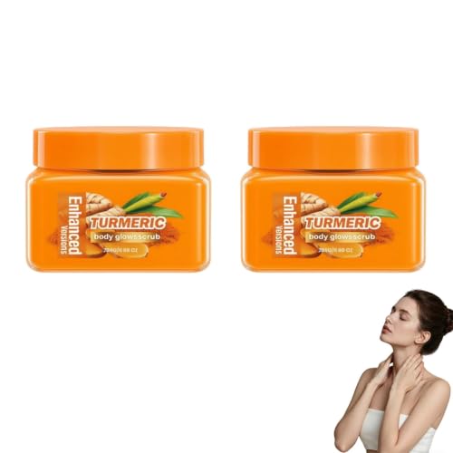 Exfoliador de exfoliante corporal de cúrcuma y vitamina C, exfoliador de jabón de cúrcuma para la limpieza, hidratante seca y áspera exfoliante corporal, exfoliante corporal de cúrcuma, exfoliante de