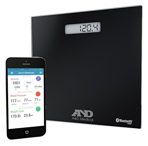 Medical Deluxe Connected Weight Scale - Black
