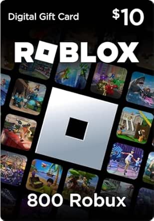 Roblox Gift Card Code - $10 Roblox Credit / 800 Robux [Online Game Code ...