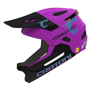 Cratoni Madcat MIPS Fullfacehelm Kinderhelm Fahrradhelm MTB-Helm S/M 49-56 cm (pink-Black matt)