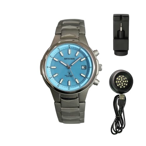 ARTSTATE AS0388B Solar Funk Quarz Herren Uhr Analog mit Titan Armband