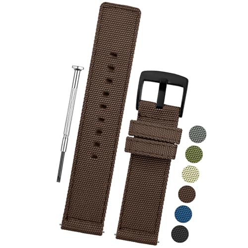 Image of DBLACK ''ENMA'' Nylon Quick Release Watch Strap, Boxy Design, Matte Finish, Nylon Watch Band / / For 20mm, 22mm, or 24mm Watch Belt (Choose Your Size & Color)
