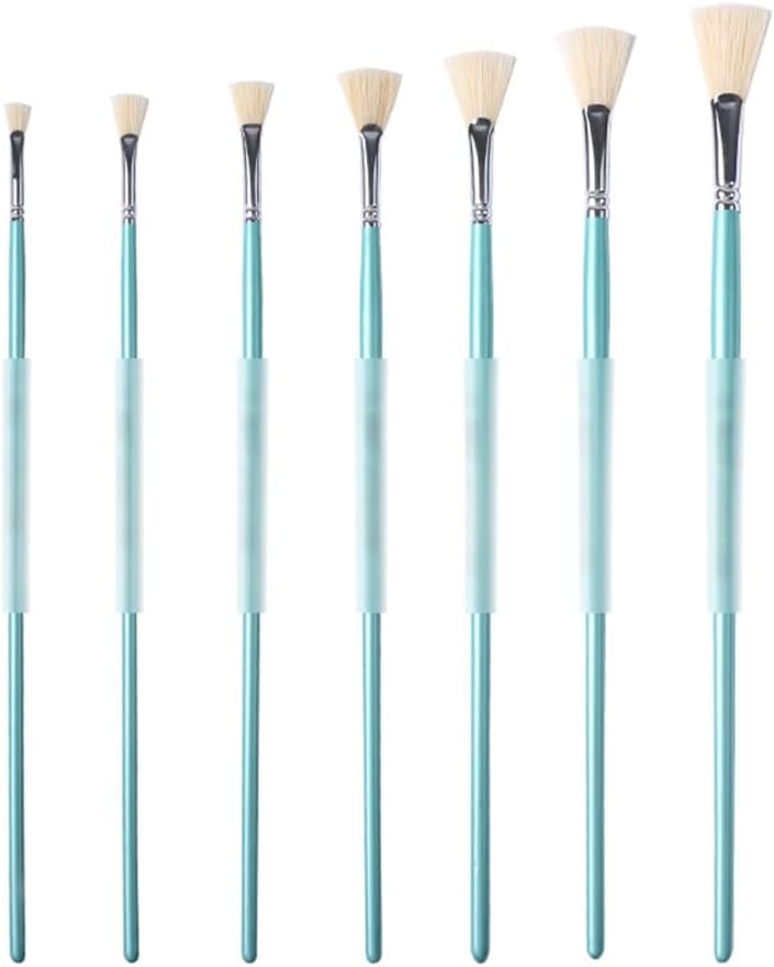 FUOEN ファンブラシ水彩油絵ブラシブラシフィッシュテールパッキングブラシ