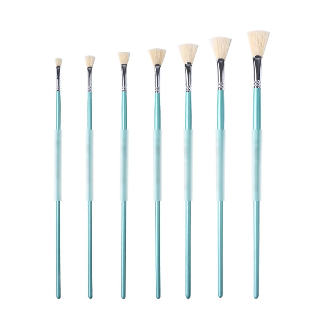 XBTGS Pennello a ventaglio per pittura ad olio ad acquerello, pennelli a coda di pesce, grigio, come mostrato, grigio come mostrato