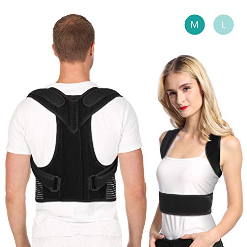 PINCOU Posture Corrector Brace Clavícula Support Back Straightener Upper Back Shoulder Head Correas lanterns para el cuello, mejorar y corregir la mala postura L(90-120cm) (M:28-35