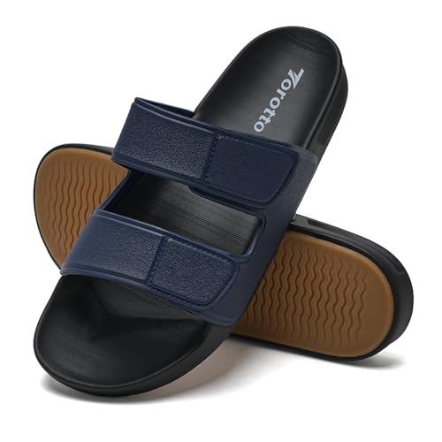 Torotto Herren Badelatschen Badeschuhe Badeschlappen Pantoletten Badesandalen Saunaschuhe Schlappen Hausschuhe Latschen ...