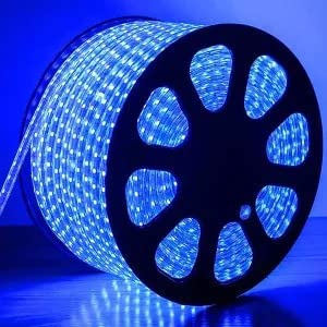 Image of DOJI 2835 SMD LED Strip Rope Light Waterproof Outdoor Flexible Light with Connector for Diwali, Christmas, Indoor and Outdoor Decoration. (3 Meter, Blue)