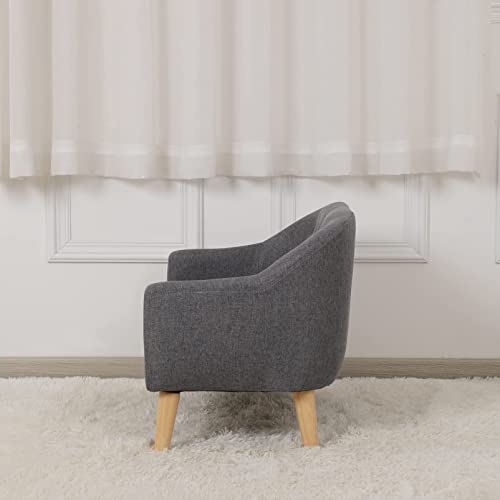 Koopo Kids Sofa Couch/Big Kids Couch/Linen Fabric 2-Seater Upholstered Sofa Chair For Toddler Ages Up To 4 / Ideal Baby Gift For Girls & Boys (30" W) (Gray) #TOP7