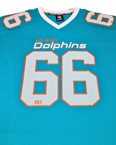 Recovered Miami Dolphins NFL Mesh Oversized Top Jersey Camiseta Turquesa