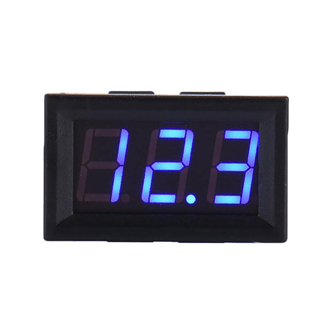 2 Pcs 2 Wire DC5-120V Digital Volt Voltage Meter Car Motor 0.56'' Blue Green-image-31