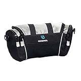 TOMTOP Cycling Bike Bicycle Handlebar Front Bar Bag Basket Velcro (Silver)