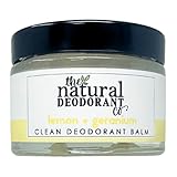 The Natural Deodorant Co, Clean Deodorant Balm Lemon & Geranium 55g, Aluminium Free, Plastic Free, All Day Protection