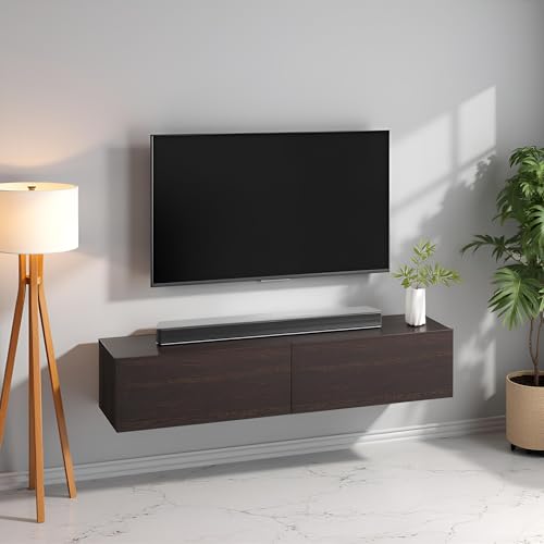 FURNEASER Jiva Engineered Wood JivaTv Unit, Wall Mounted & Hangin...