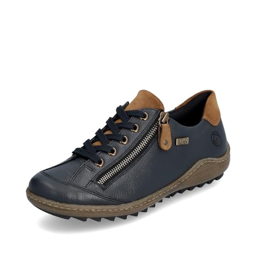 Remonte Femme Chaussures à Lacets R1402, Dame Chaussures de Sport lacées,Semelle intérieure Amovible,Hydrofuge,remonteTEX,Blau Kombi,37 EU / 4 UK
