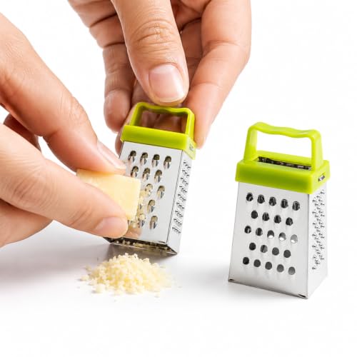 Rallador de Queso Acero Inoxidable 4 Caras Verde miniatura 1