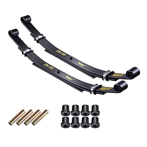 AW Rear Heavy Duty Leaf Spring Compatible with Club Car DS Golf Cart Heavy Duty Dual Action with Bushings(Set of 2)