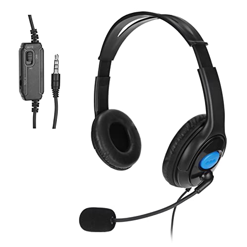 Kabelgebundenes Gaming-Headset, 120° Einstellbarer Stereo-Surround-Gaming-Kopfhörer, Lautstärkeregler, Geräuschunterdrückung, Spielkopfhörer mit Mikrofon, 3,5-mm-Stecker für