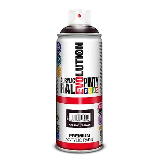Evolution pinty color M123010 - Pintura spray acrilica 520 cc negro brillante