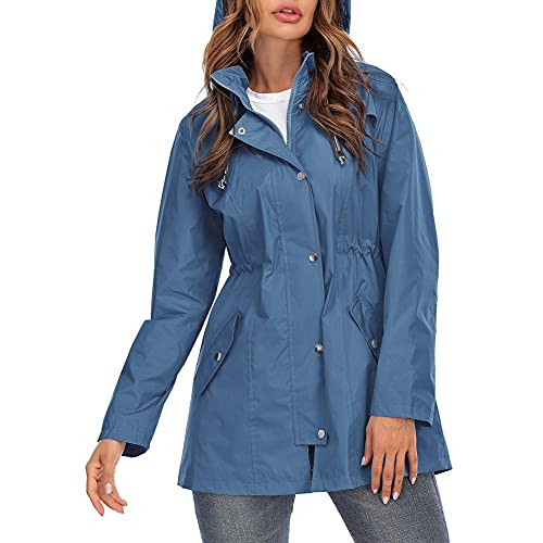 Imperméable femme coupe-vent veste pluie légère doublée trench extérieur escalade