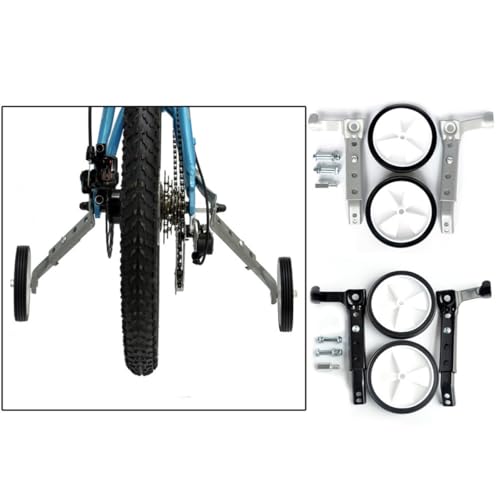 Ruedas de entrenamiento ajustables para bicicletas infantiles de 16, 18, 20, 22 y 24 pulgadas, 1 par (rojo flash) miniatura 2