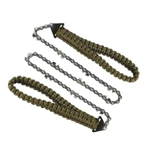 YARNOW Survival Cord Tool Pocket Saw Steel Chain Woven Rope Cutting for Outdoor Adventure