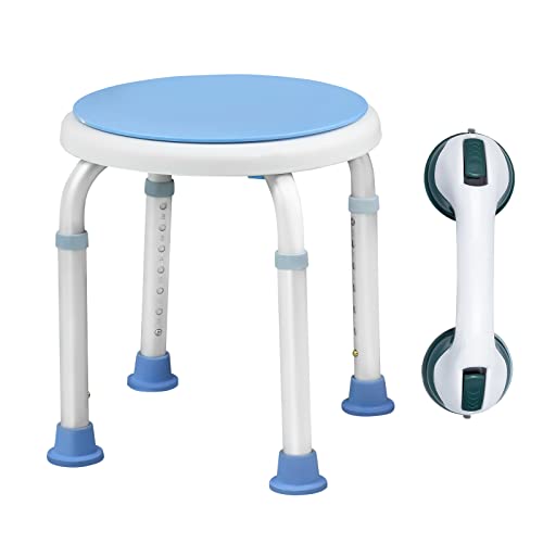 CEEDIR 360°Drehbarer Duschhocker mit Duschhilfe Duschstuhl...