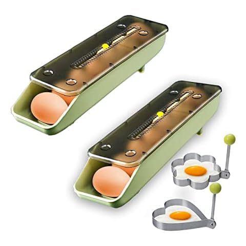 QeeHeng Egg Container For Refrigerator 2 Pack Cover