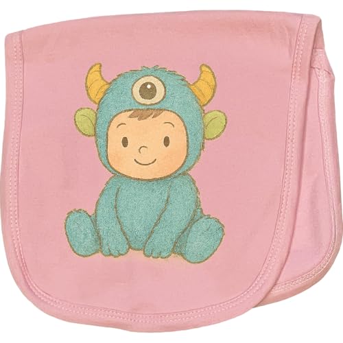 inktastic Monster Adorable Baby Baby Burp Cloth Pink 46660