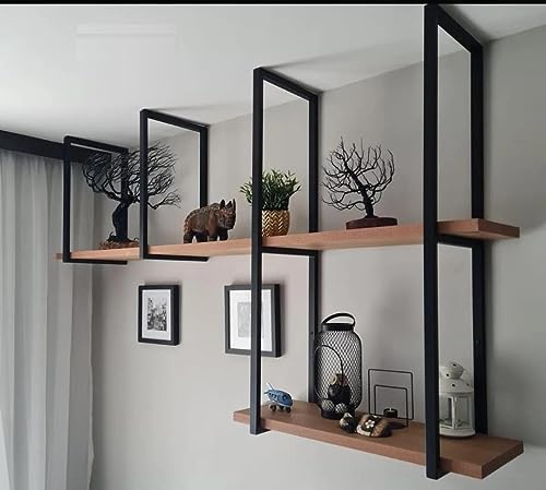 Prateleira Industrial Flutuante LUX Kit Completo Escritório Sala ...