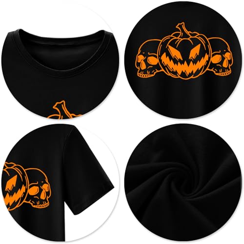 tiorhooe Halloween Shirts for Men Smiling Pumpkin Graphic Tshirt Pumpkin Halloween Tee Tops - Image 5